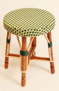 Tabouret en rotin tressé fait main moderne, chaise en bambou naturel pour un salon élégant, un patio, un café et une décoration intérieure - Product Image 3