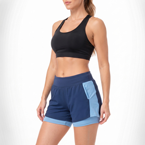Ladies Sportswear Athletic <b>Shorts</b> 2 in 1 Breathable Yoga Compression Inner <b>Elastic</b> <b>Waist</b> Gym <b>Shorts</b> <b>Women</b> Workout Dual <b>Shorts</b> - Product Image 4
