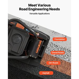 Compattatore a Piastra a Benzina da 6.5 HP 196CC, 5600 VPM, Vibrazione 2360 Lbs, Piastra 20.1 X 15 Pollici - Product Image 6