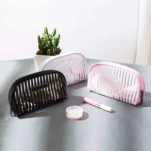 Lightweight <b>Makeup</b> Pouch Zipper Closure High Quality Custom Logo Custom Colors Letter Pattern Fashion Cosmetic Bag - Product Image 3