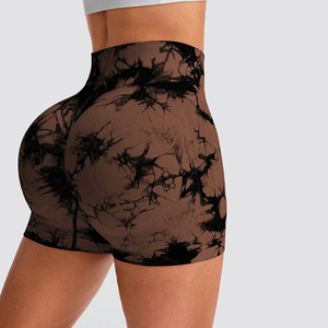 Pantalones Cortos de Yoga Sólidos de Spandex/Nylon Transpirables Sin Costuras Más Vendidos 2026, Levantamiento de Glúteos, Cintura Alta Elástica, para Gimnasio, Entrenamiento, Fitness, Ciclismo - Product Image 1