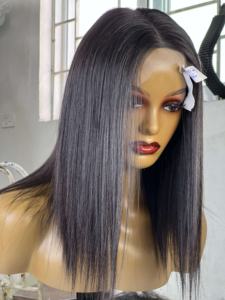 Perruque frontale droite naturelle, perruque en cheveux humains personnalisée, service OEM ODM - Product Image 3