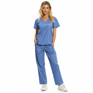 Conjunto de Uniformes Médicos para Mujer / Uniforme de Enfermería con Cuello en V - Uniforme de Entrenamiento para Hospitales - Product Image 2