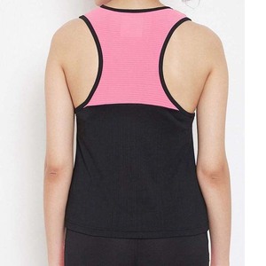Chaleco Deportivo de Dos Tonos Negro y Rosa para Mujer, Camiseta sin Mangas en Venta - Product Image 2