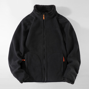 Veste polaire réversible unisexe best-seller, en sherpa corail, fermeture éclair, double face, pour homme et femme, vêtements pour homme - Product Image 1
