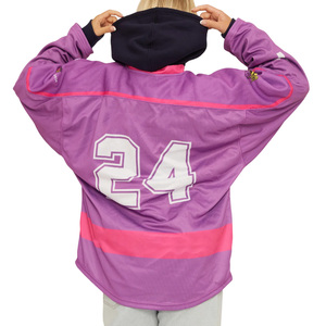 Sweat-shirt à capuche respirant pour homme, imprimé sur mesure avec le logo de l'équipe, pull-over confortable pour l'entraînement de hockey, taille plus - Product Image 2