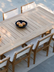 Juego de Comedor de 4/6/8 Plazas, OEM/ODM, Madera/Aluminio, Cojines/Tamaños/Colores Personalizados, Mesa y Sillas de Estilo Moderno, Vietnam - Product Image 5