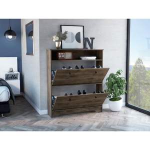 Scarpiera a due ripiani Brandford con Top superiore per la conservazione della cucina - Product Image 3