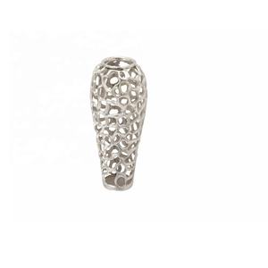 Florero de aluminio fundido de alta calidad con estilo de tejido de ratán, jarrón de aluminio decorativo, jarrón de mesa moderno - Product Image 3