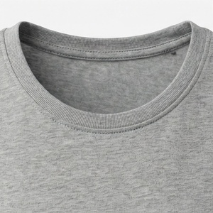 T-shirts personnalisés en coton à col rond et manches courtes, coupe oversize, pour hommes et femmes, décontractés, longueur courte, avec motifs unis - Product Image 4