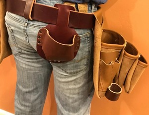 Multifunctional Leather <b>Tool</b> Belt With Pockets And Holster For <b>Carpenter</b> Electrician Workwear <b>Carpenter</b> Electrician Work - Product Image 3