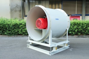 Ventilateur axial à entraînement direct APL-7-9D avec base pour l'extraction de fumée de sous-sol, support OBM, électrique avec cordon, acier SS400 - Product Image 4