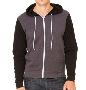 Sweat à capuche zippé en polaire violet pour homme, impression personnalisée, logo et tissu sur mesure, option grandes tailles - Product Image 6