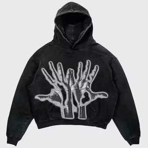 Sudaderas con Capucha para Hombre, Diseño Personalizado al por Mayor, 100% Algodón, Felpa, OEM, Ecológicas, Invierno, Gruesas, Bordadas, Sólidas - Product Image 4