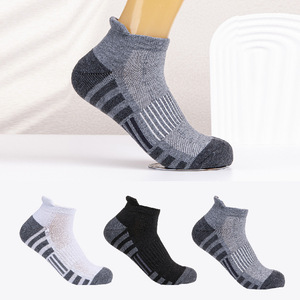 Wholesale <b>Men's</b> Premium Cotton Business Casual Ankle <b>Socks</b> – Breathable Summer Crew <b>Socks</b> in <b>White</b> Brown & Blue with Custom Size - Product Image 5