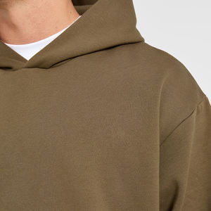 New 2026 Design Winter Men's Casual Hoodie-Plain Dyed 100% Cotton Quick Dry <b>Thick</b> <b>Fleece</b> Long Sleeve Regular Fit Breathable - Product Image 6