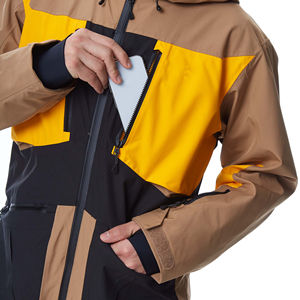 Chaquetas de esquí con logotipo personalizado, trajes cortavientos con cierre de cremallera, logotipo impreso personalizado, 100% poliéster -Tex, impermeables y transpirables para hombre - Product Image 4