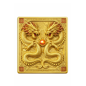 ของที่ระลึกตรุษจีน เหรียญกลมลายมังกรชุบทองสังกะสีแบบกำหนดเอง - ดีไซน์สมัยใหม่เลียนแบบโบราณ - Product Image 5