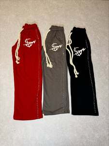 Pantalones Deportivos Casuales para Hombre, Estilo Hip Hop, Estampados, Holgados, de Pierna Ancha, de Poliéster y Algodón, de Pierna Recta - Product Image 3