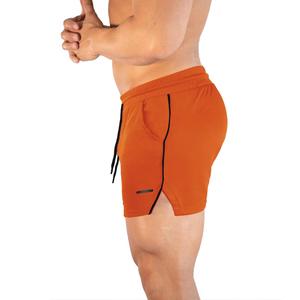 High Quality Solid Quick Dry Breathable Casual GymWear WorkWear Cotton/Polyester Plain Color <b>Elastic</b> Waist Men's Fitness Shorts - Product Image 6