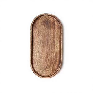 Plateau en bois artisanal multifonctionnel de luxe, utilisation à domicile et au restaurant, rectangulaire, léger, gravé, pour servir le dîner, décoratif - Product Image 2