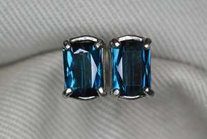 Certified Natural Tourmaline Earrings Sterling <b>Silver</b> <b>Studs</b> Real Genuine October Birthstone Jewelry Gift For Her - Product Image 3