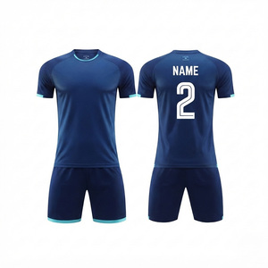ชุดเสื้อฟุตบอลชาย สีกรมท่า แขนสั้น คอกลม พิมพ์ลายหมายเลข 2 ผ้าโพลีเอสเตอร์ซับเหงื่อ ระบายอากาศได้ดี ไซส์ผู้ใหญ่ - Product Image 1