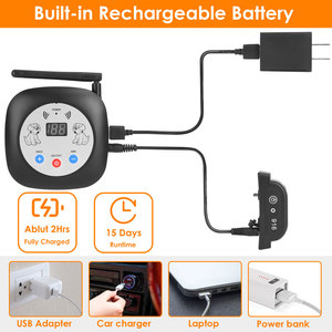 328FT elettrico senza fili sistema di recinzione per cani GPS posizione Monitor collare ricevitore ricaricabile Beep vibrazione per piccole medie grandi - Product Image 2