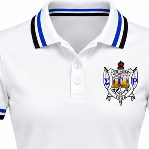 Camiseta Polo Sigma Gamma Rho Blanca para Mujer, Manga Corta, con Cuello, Letras Griegas, Ropa de Sororidad, Informal, para Golf y Deportes - Product Image 6