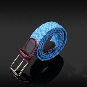 Ceinture élastique tressée en maille pour hommes, femmes et juniors, réglable, sans trous, extensible, décontractée, ceinture de golf, logo personnalisé en relief, marques - Product Image 5