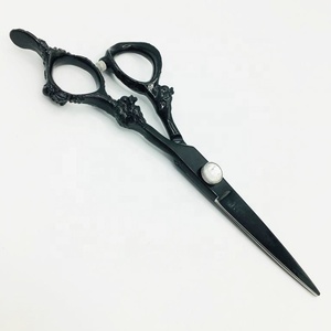 Tijeras de Corte de Pelo Rectas con Logotipo Personalizado, Kit de Peluquería para Uso en Salón y Hogar, Acero Inoxidable 9CR13, Afiladas, para Diestros, para Adelgazar el Cabello, Largas - Product Image 5