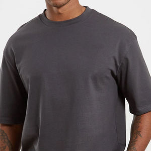 High Quality Blank Cotton StreetWear <b>Tshirt</b> Oversized Drop Shoulder T-shirt Custom Print logo HeavyWeight <b>White</b> T Shirt for Men - Product Image 5