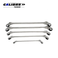 Jeu de clés à cliquet à double embout flexible 12 pans, calibre 8-19 mm, 5 pièces, qualité industrielle, métrique, OEM, TAIWAN