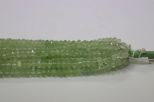 Cuentas Rondelle facetadas de Prehnita natural de 4-5mm con hebra de 16 pulgadas para hacer joyas de piedras preciosas de Prehnita - Product Image 4
