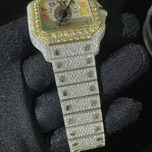 Reloj de Cuarzo Analógico con Pedrería para Hombre, Caja Redonda, Cristal de Zafiro, Cronógrafo de Lujo, 28mm, Cierre Oculto, un Regalo Espléndido - Product Image 2