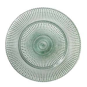 Assiette de présentation en verre transparent doré de 13 pouces, motif à pois, style moderne, pour mariage occidental, décorations, assiettes de service en verre pour fruits - Product Image 4