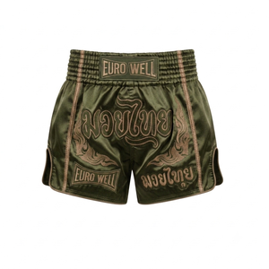 Shorts de Muay Thai Rétro Style Thaïlandais en Gros – Durables, Respirants, Séchage Rapide, en Satin – Idéaux pour la Boxe et les Arts Martiaux - Product Image 2