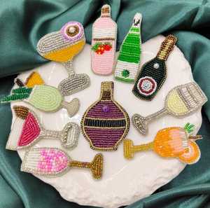 TIMELESS CRAFT Classic Eco-Friendly High Quality Beaded Embroidery Handmade Customizable <b>Bag</b> Hanging Charms Purse Keychain - Product Image 3