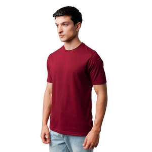 Mens <b>Plain</b> Crew Neck Cotton T Shirt Short Sleeve Soft Breathable Casual Regular Fit Summer <b>Tee</b> Custom OEM Apparel Clothing - Product Image 6