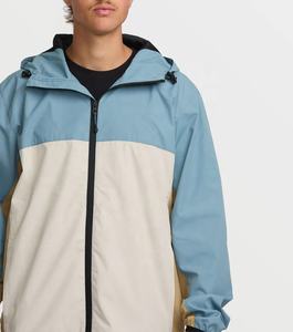 Chaqueta cortavientos de nailon deportiva de secado rápido impermeable con capucha transpirable al por mayor chaqueta cortavientos con cremallera de talla grande para hombre - Product Image 5