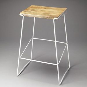 Taburete Metálico Industrial de Diseño con Acabado Elegante y Construcción de Acero Resistente para Espacios Interiores Modernos - Product Image 3