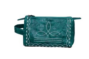 The Ultimate Bohemian Style Toiletry Bag <b>with</b> Genuine Leather <b>Zipper</b> Closure Moisture-Proof Lining for Summer Winter Autumn Use - Product Image 4