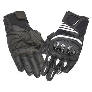 Guantes de Carreras Unisex Personalizables de Cuero Vacuno con Pantalla Táctil, Protección de Nudillos Reforzada para Motocross - Product Image 1