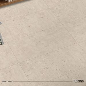 Carrelage en porcelaine Pluro Crema 600x1200mm, imitation pierre mate, pour murs et sols intérieurs - Product Image 3