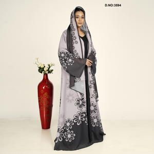Suministro Directo de Fábrica: Elegante Cárdigan Abaya de Chifón para Ocasiones Formales y Fiestas, Disponible para Exportación - Product Image 2