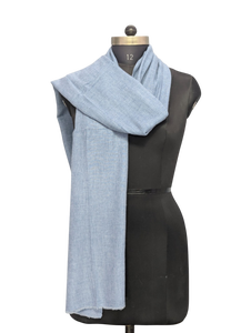 Estola Elite Azul Pastel con Diseño Espigado, Bufanda Hecha a Mano de Lana y Acrílico de 28x80 Pulgadas, El Mejor Chal de Fibra Cómodo para el Invierno para Mujer - Product Image 2