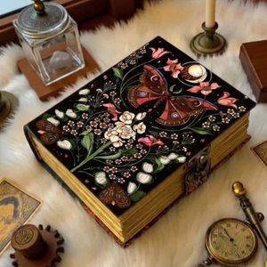 Carnet de notes vintage en cuir véritable fait main, Grimoire des Ombres, avec 400 pages à bords festonnés – Cadeau idéal - Product Image 3