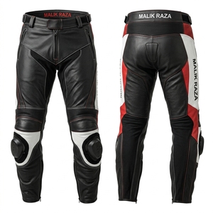 Pantalon de moto en cuir véritable pour homme et femme, cuir de vachette pleine fleur, équipement de pilotage sur circuit, mesures précises - Product Image 3