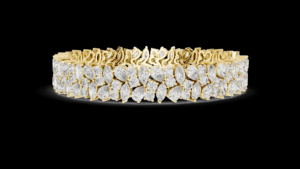 <b>Gold</b> Color Diamond Bracelet <b>Bangle</b> Marquise Oval Crystal Stretch Wrist Jewelry for Party Wedding - Product Image 4
