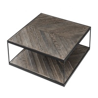 Table basse moderne à emboîtement avec finition argentée, table de salon de luxe, table à thé en métal la plus vendue